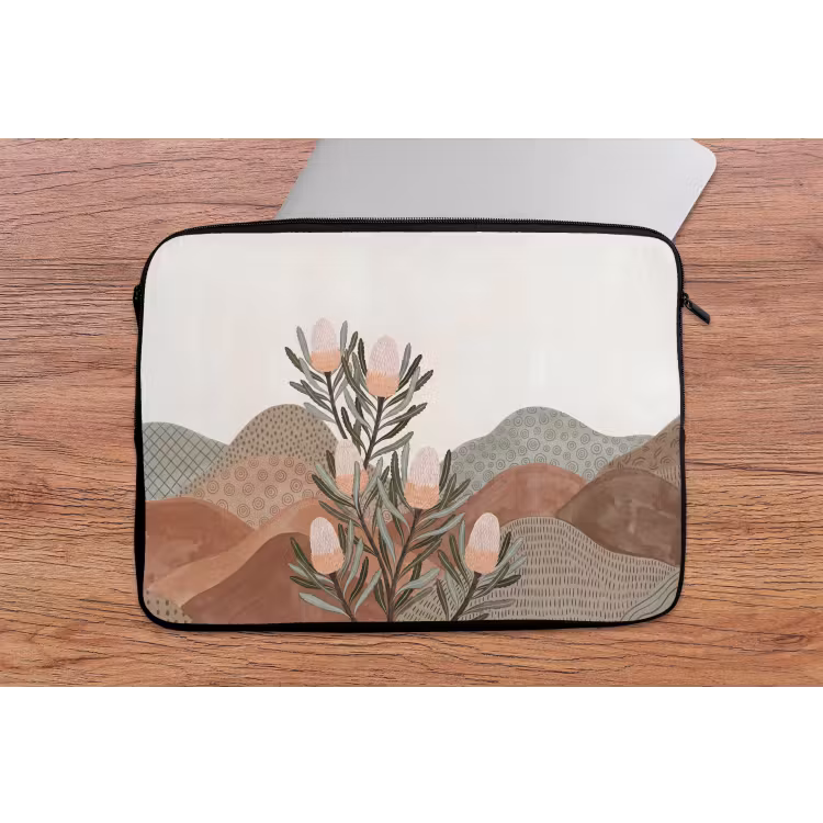 Laptophoes - Modern - Heuvels - Terracotta — 2
