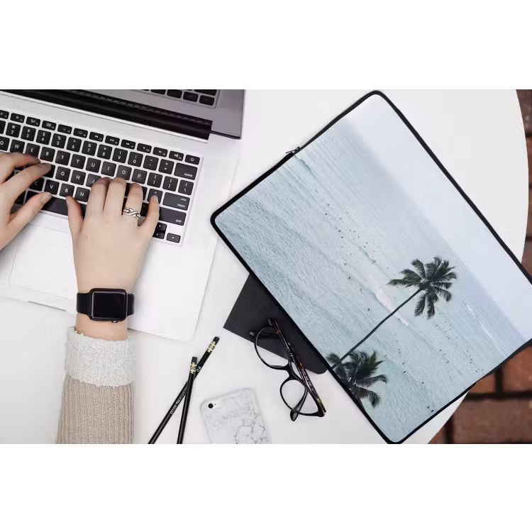 Laptophoes - Oceaan - Palmbomen - Surfers — 3