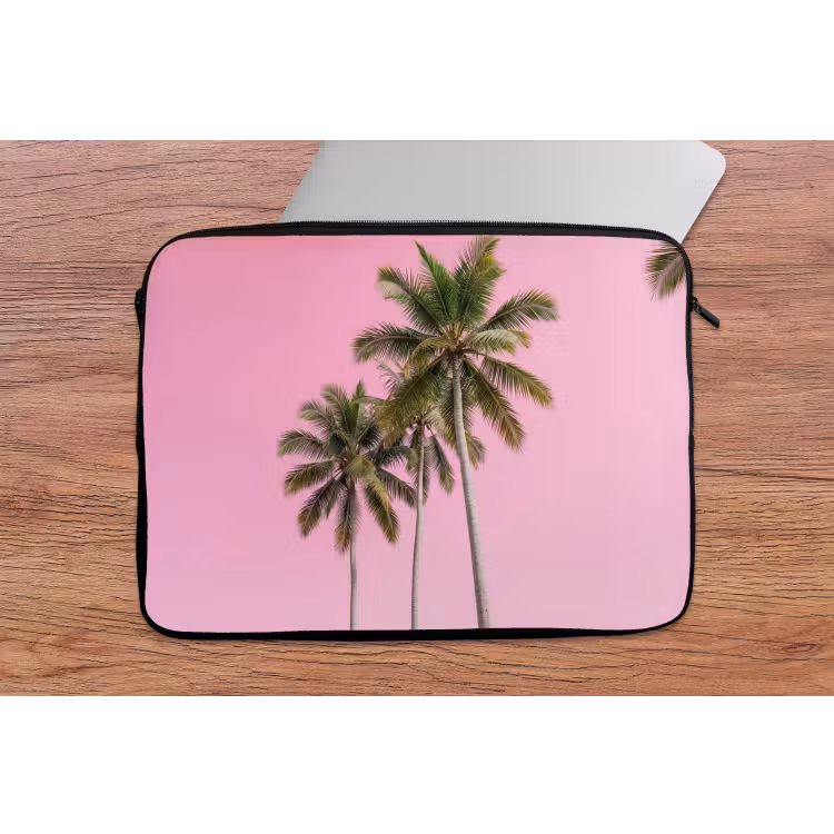 Laptophoes - Palmboom - Tropisch - Pink — 2