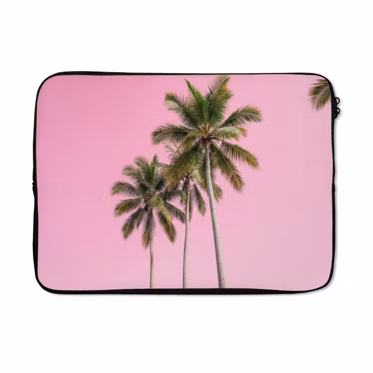 Laptophoes - Palmboom - Tropisch - Pink — 5