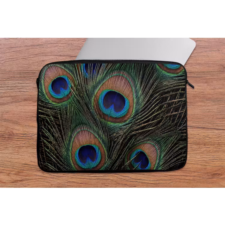 Laptophoes - Pauwenveren - Klassiek - Groen — 2