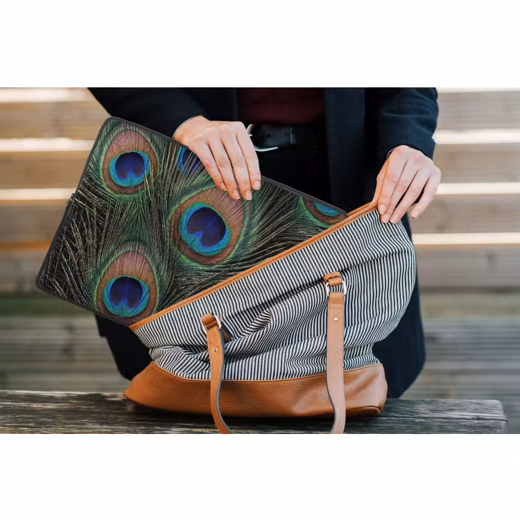 Laptophoes - Pauwenveren - Klassiek - Groen — 4