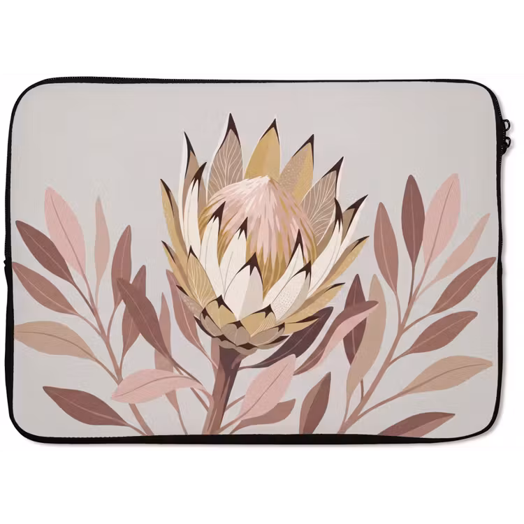 Laptophoes - Protea - Bloem - Botanisch - Beige — 1