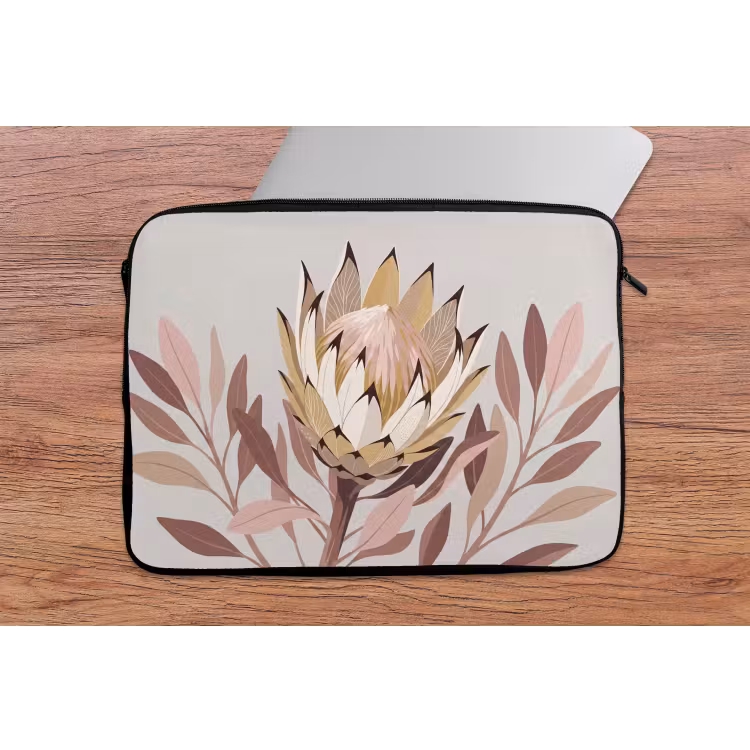 Laptophoes - Protea - Bloem - Botanisch - Beige — 2