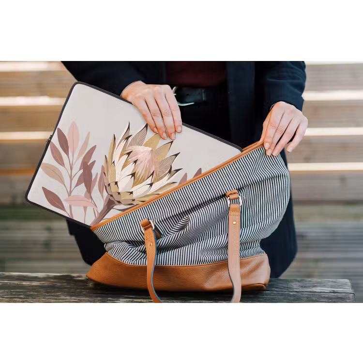 Laptophoes - Protea - Bloem - Botanisch - Beige — 4