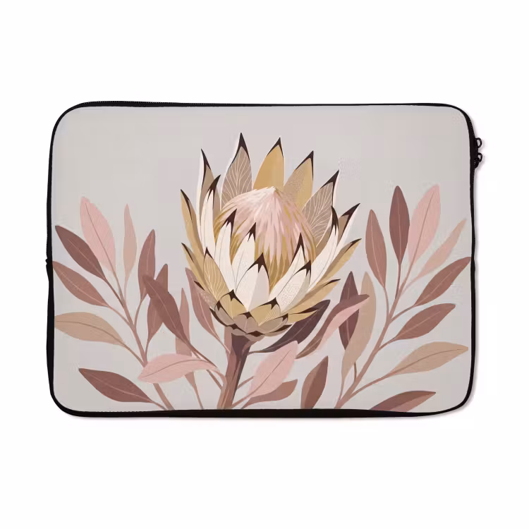 Laptophoes - Protea - Bloem - Botanisch - Beige — 5