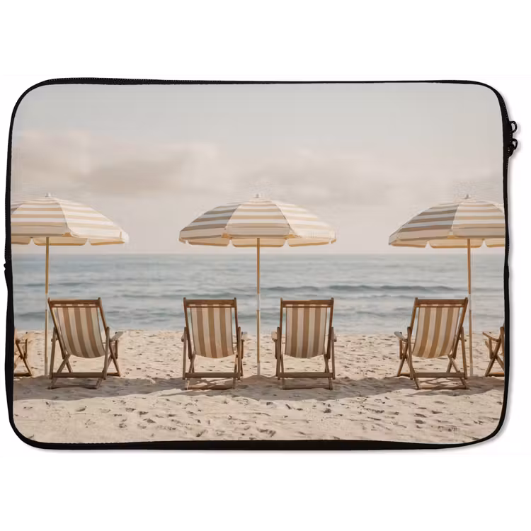 Laptophoes - Strand - Stoelen - Parasol — 1