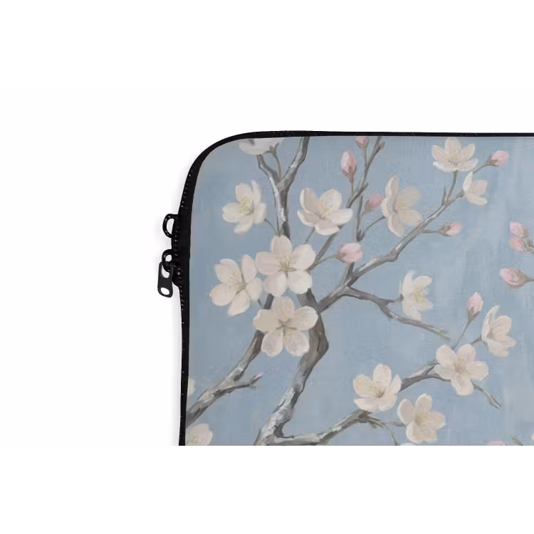 Laptophoes - Takken - Kersenbloesem - Blauw — 6