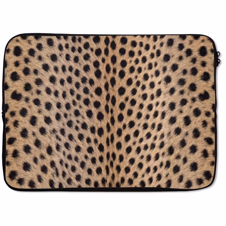 Laptophoes - Vacht - Jachtluipaard - Zwart - Wit — 1