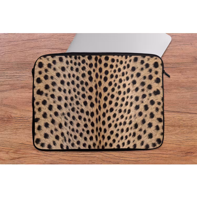 Laptophoes - Vacht - Jachtluipaard - Zwart - Wit — 2