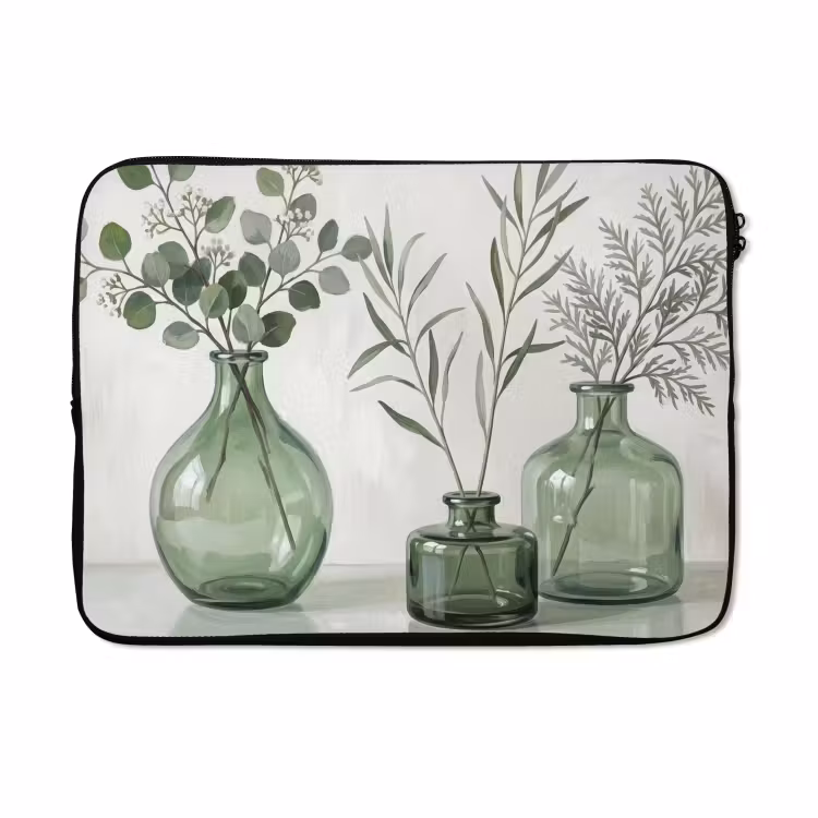 Laptophoes - Vazen - Bladeren - Groen — 5