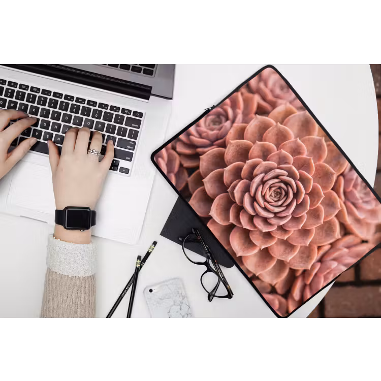 Laptophoes - Vetplant - Organisch - Roze — 3