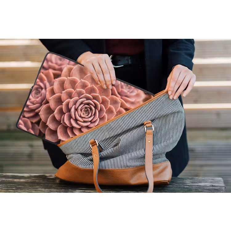 Laptophoes - Vetplant - Organisch - Roze — 4