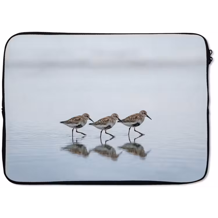 Laptophoes - Vogels - Water - Grijs — 1