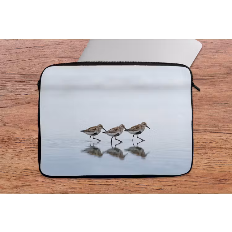 Laptophoes - Vogels - Water - Grijs — 2