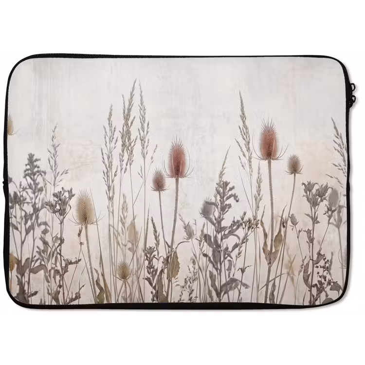 Laptophoes - Weidebloemen - Design - Sepia — 1