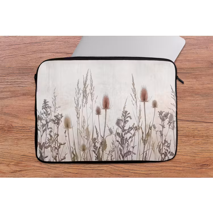 Laptophoes - Weidebloemen - Design - Sepia — 2