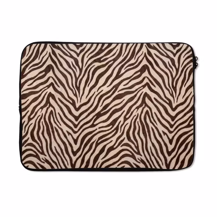 Laptophoes - Zebra - Strepen - Bruin — 5