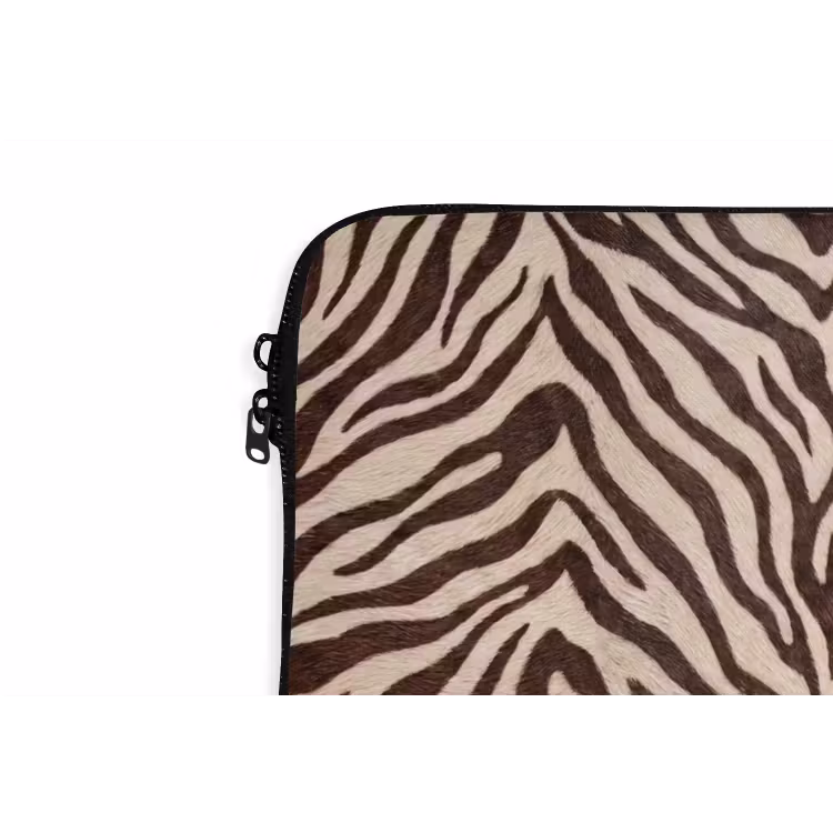 Laptophoes - Zebra - Strepen - Bruin — 6