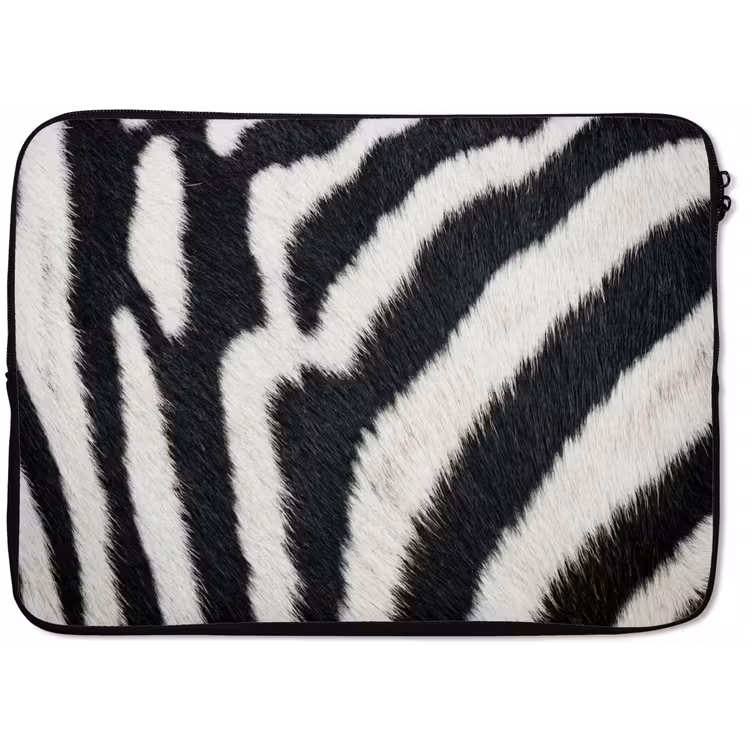 Laptophoes - Zebra - Vacht - Klassiek - Zwart - Wit — 1