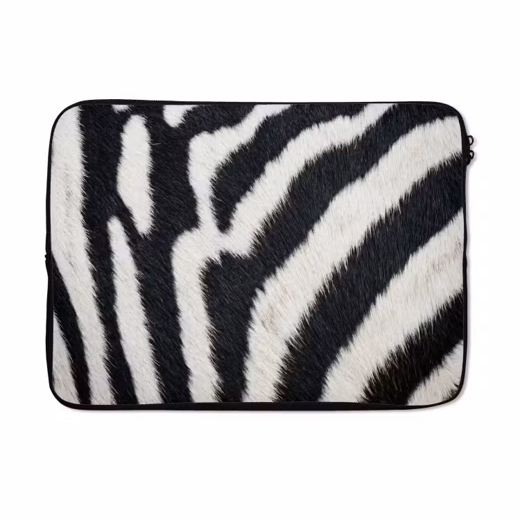 Laptophoes - Zebra - Vacht - Klassiek - Zwart - Wit — 5