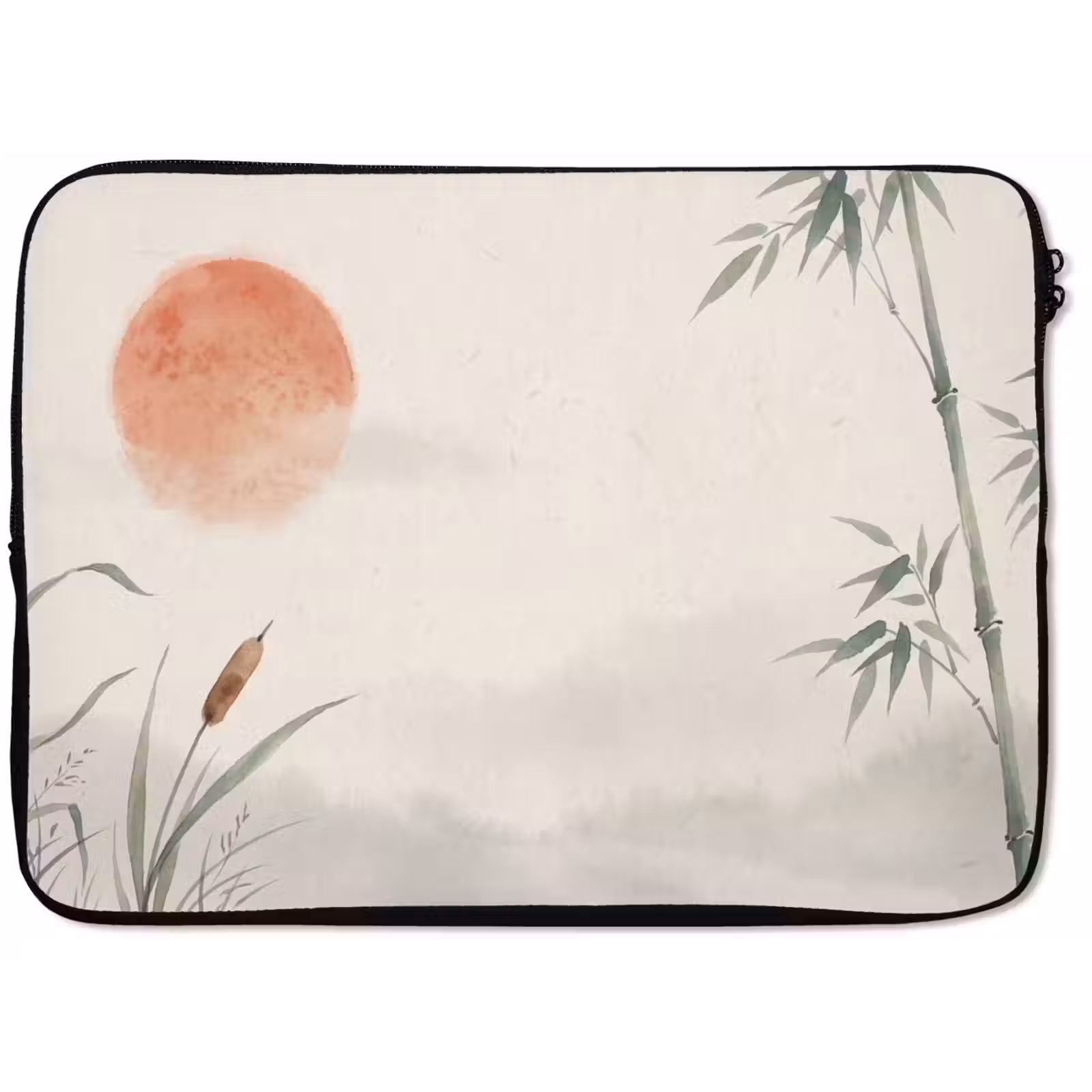 Laptophoes - Minimalistisch - Bamboe - Groen — 1