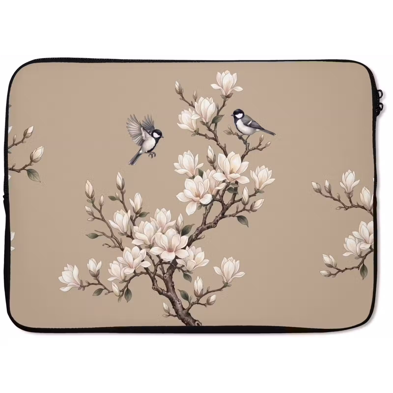 Laptophoes - Oosters - Vogels - Beige — 1
