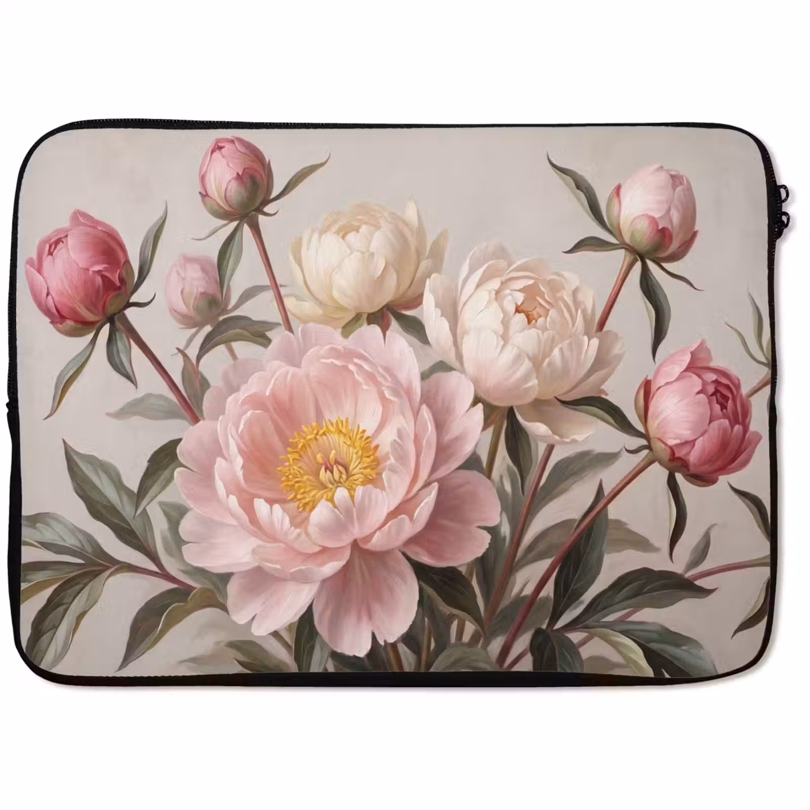 Laptophoes - Pioenrozen - Boeket - Roze — 1