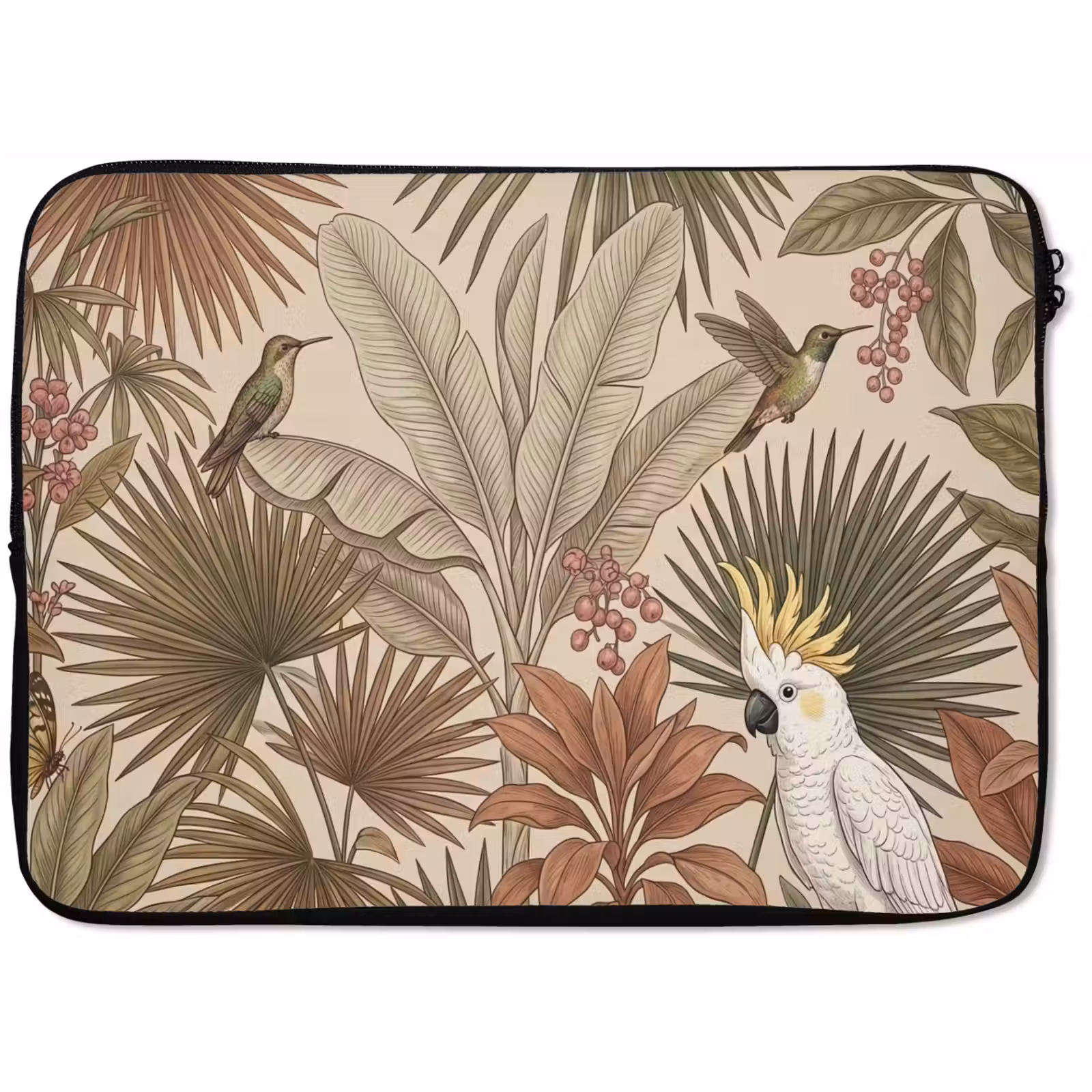 Laptophoes - Tropisch - Vogels - Beige — 1