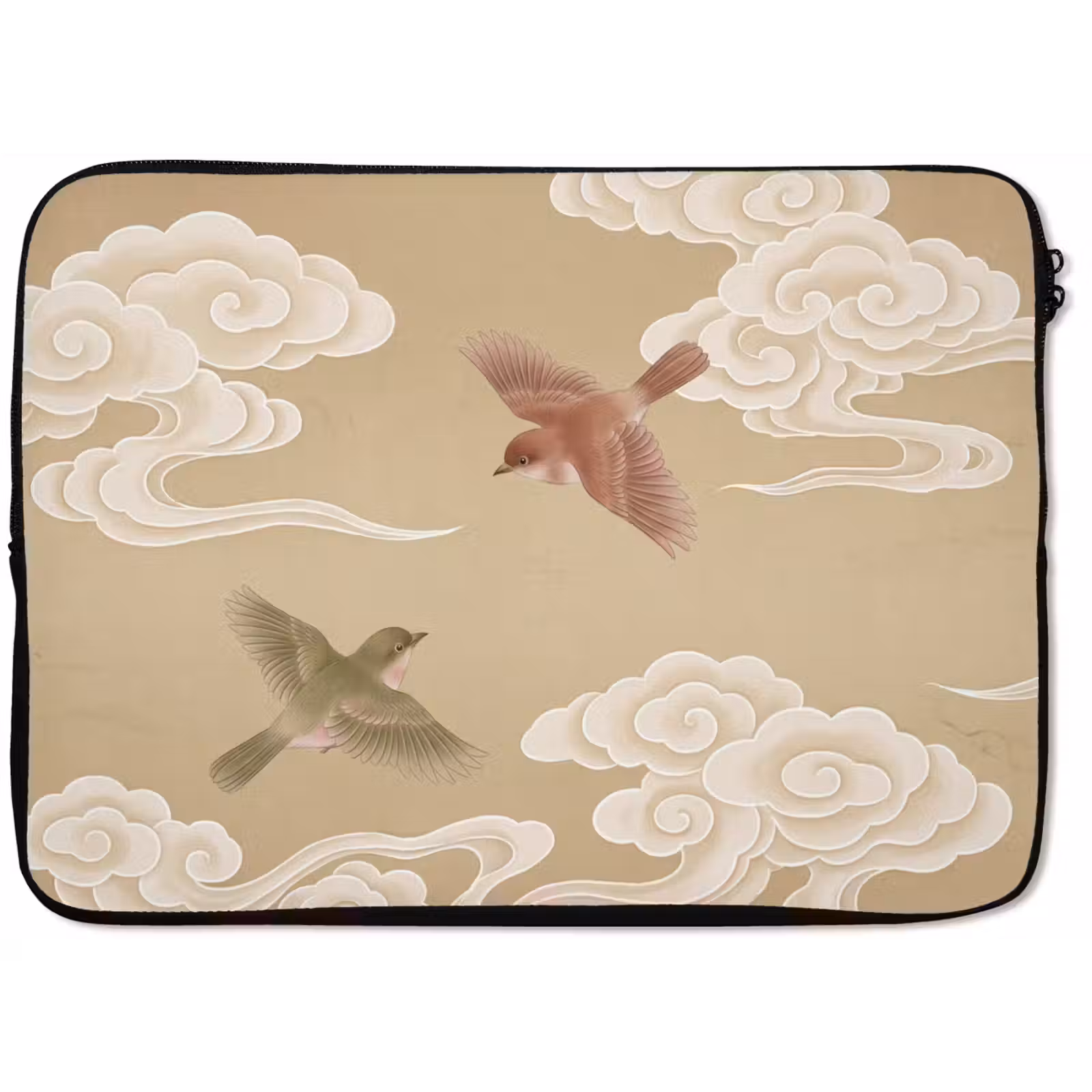 Laptophoes - Vogels - Vliegen - Beige — 1