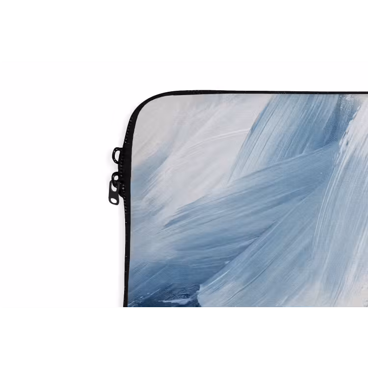 Laptophoes - Abstract - Acryl - Blauw - Goud - Elegant — 6