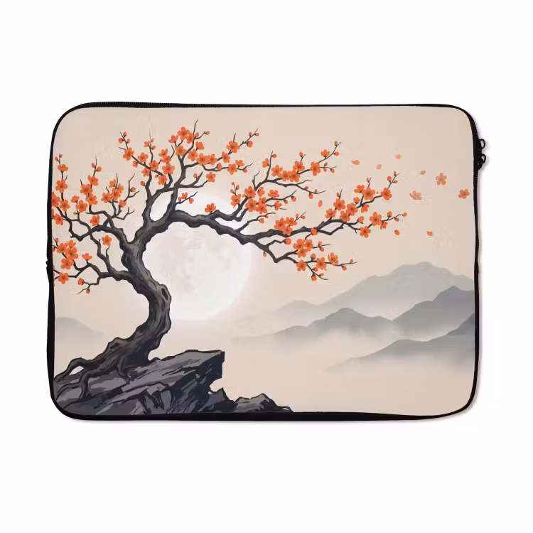 Laptophoes - Aziatisch - Bloesem - Rood — 5