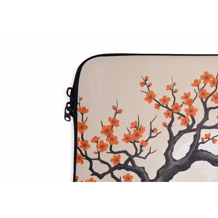 Laptophoes - Aziatisch - Bloesem - Rood — 6