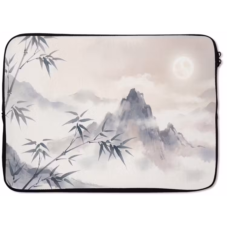 Laptophoes - Bamboe - Azië - Grijs — 1
