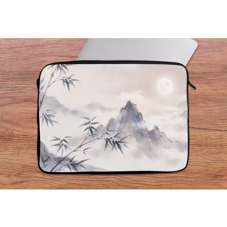 Laptophoes - Bamboe - Azië - Grijs — 2