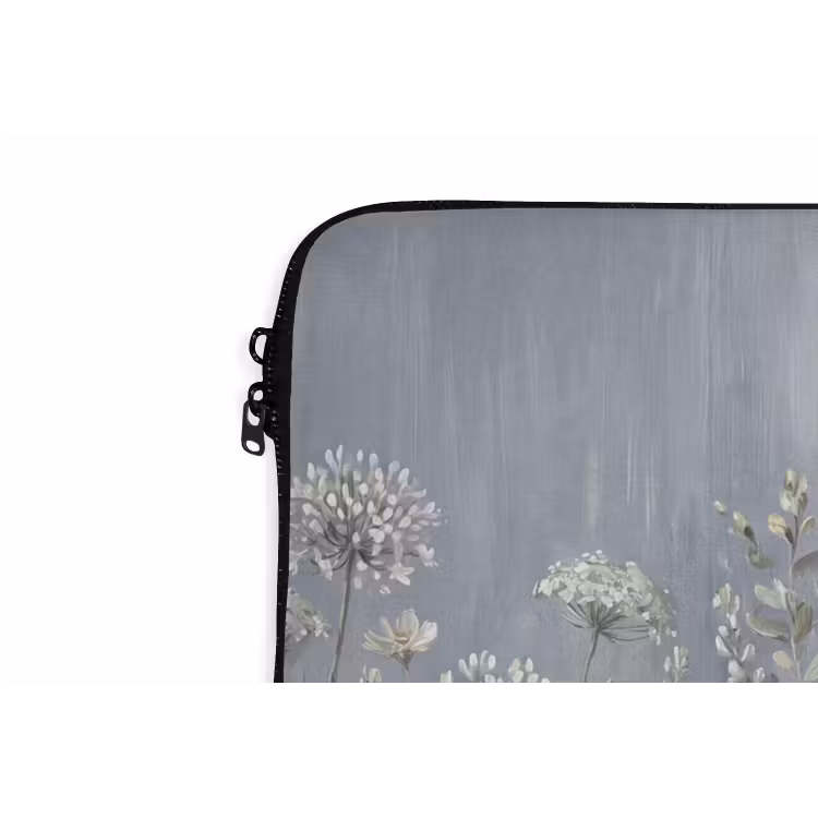 Laptophoes - Bloemen - Botanisch - Blauw — 6