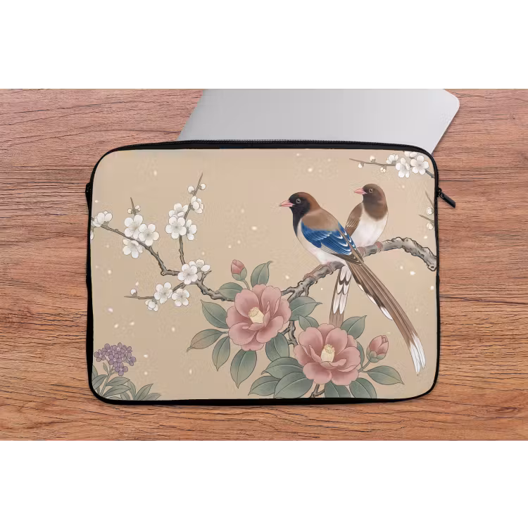 Laptophoes - Bloemen - Vogels - Bloemen — 2