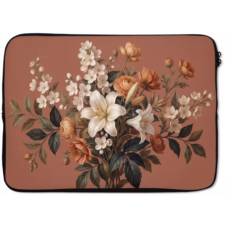 Laptophoes - Boeket - Retro - Kleurrijk — 1