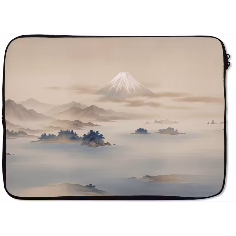 Laptophoes - Japans - Landschap - Beige — 1