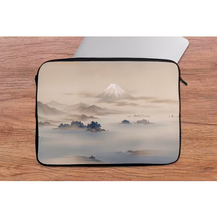 Laptophoes - Japans - Landschap - Beige — 2