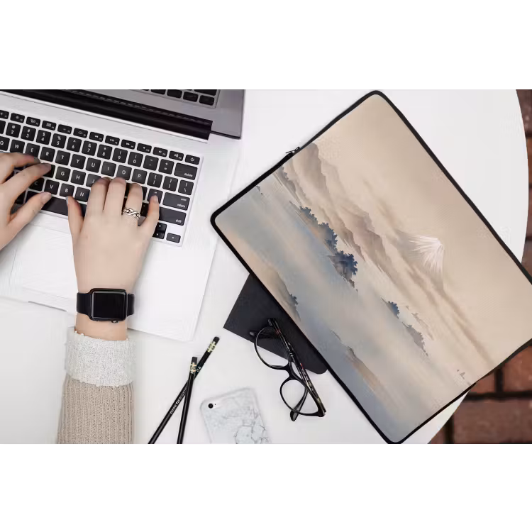 Laptophoes - Japans - Landschap - Beige — 3