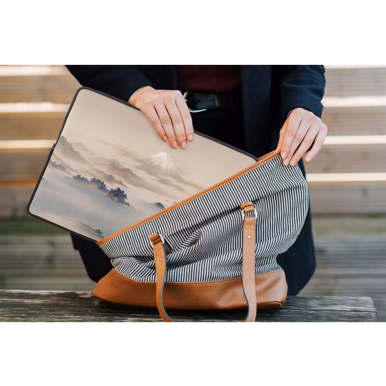 Laptophoes - Japans - Landschap - Beige — 4