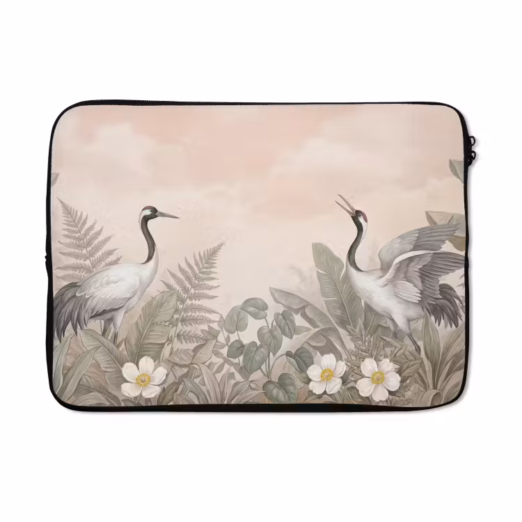 Laptophoes - Kraanvogels - Natuur - Roze — 5