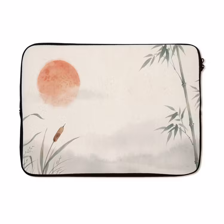 Laptophoes - Minimalistisch - Bamboe - Groen — 5