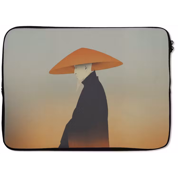 Laptophoes - Minimalistisch - Silhouet - Oranje — 1