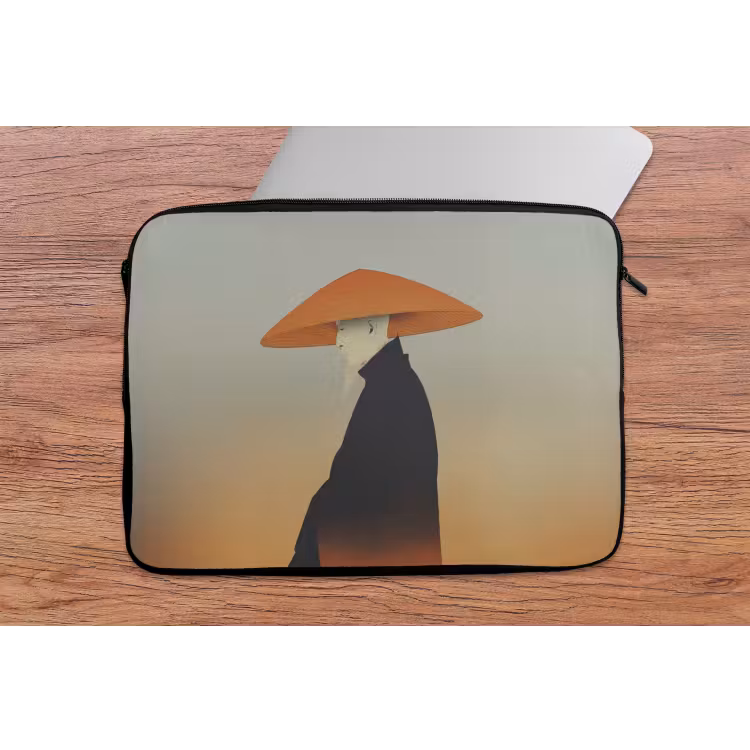Laptophoes - Minimalistisch - Silhouet - Oranje — 2