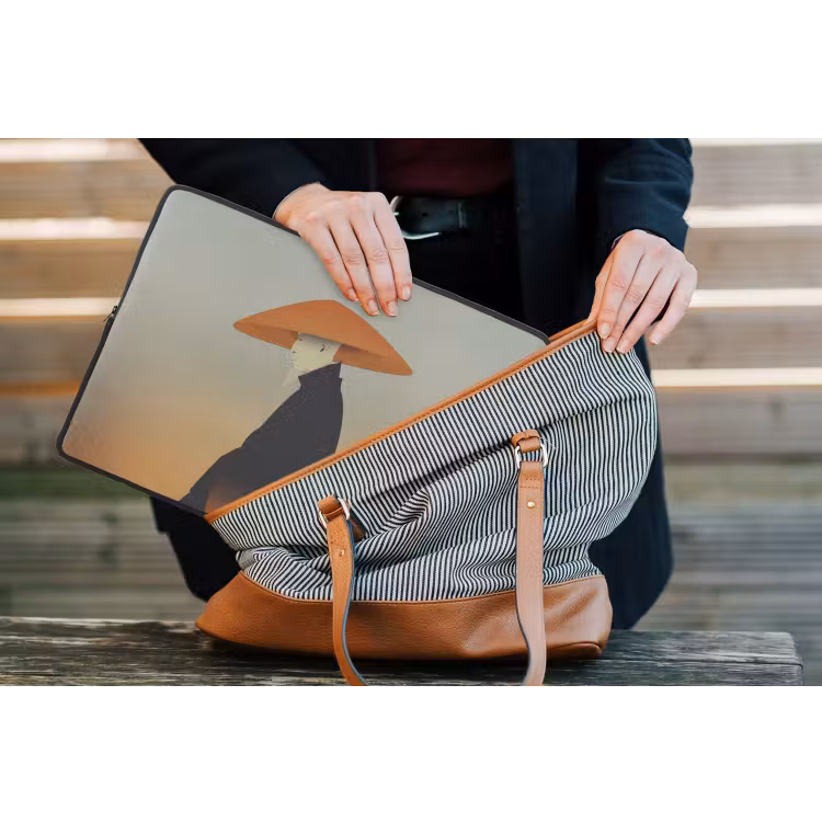 Laptophoes - Minimalistisch - Silhouet - Oranje — 4