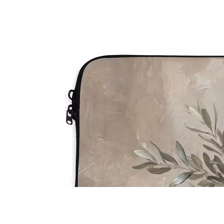 Laptophoes - Olijfplant - Aardenpot - Abstract - Beige — 6