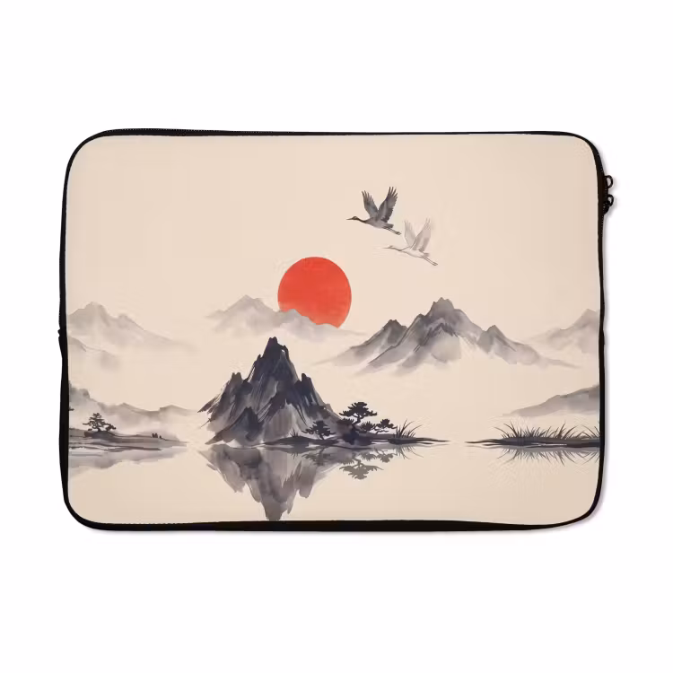 Laptophoes - Oosters - Kraanvogels - Landschap — 5