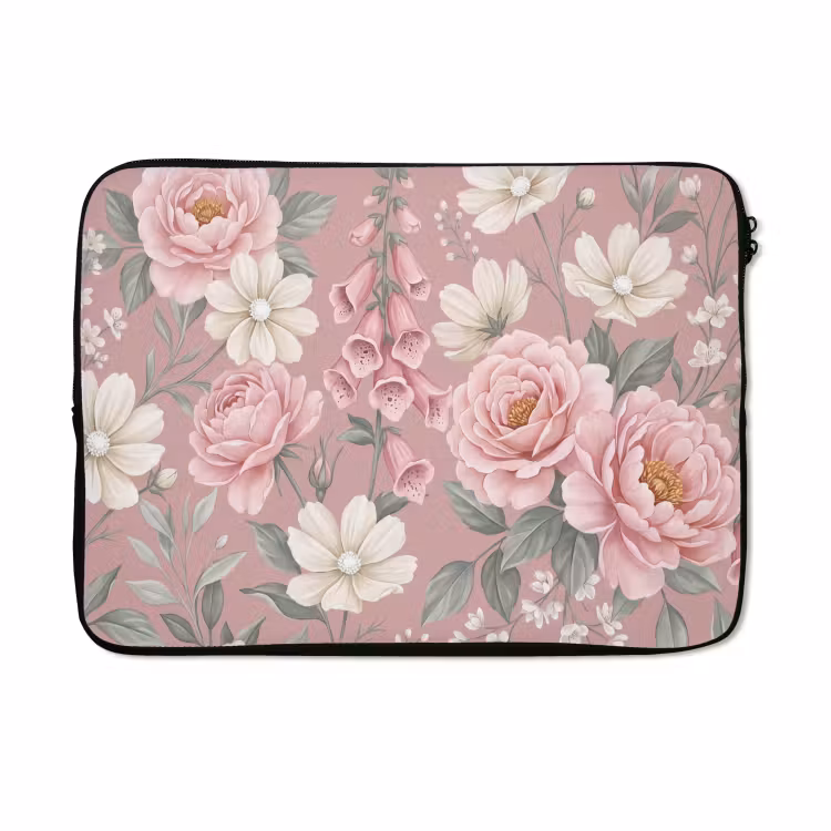 Laptophoes - Pioenrozen - Vingerhoedskruid - Pink — 5